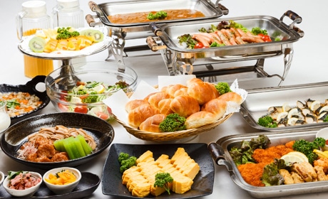 写真:朝食全景